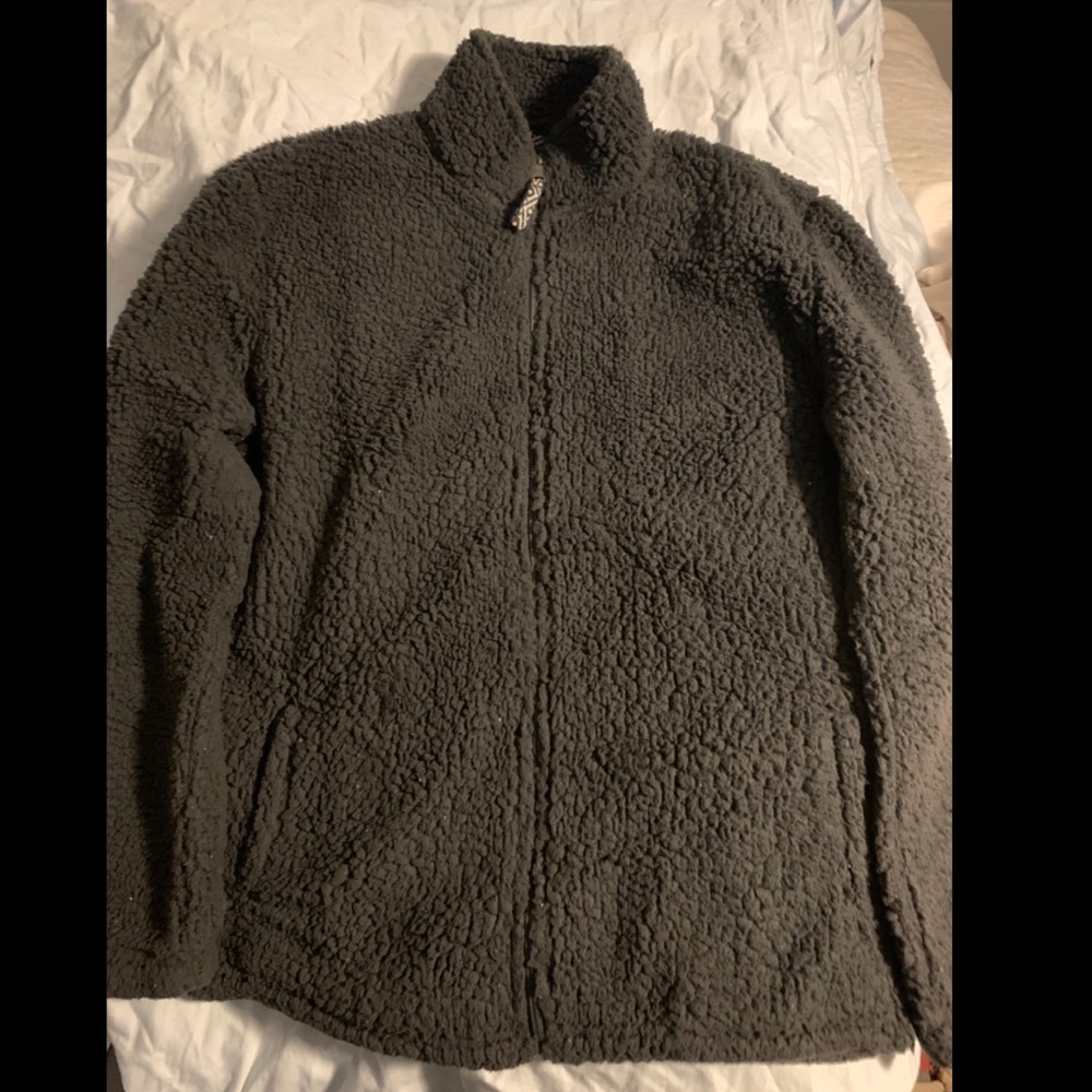 Charcoal Grey Sherpa Jacket